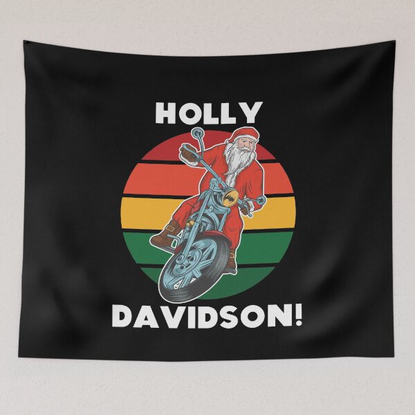 Item preview, Santa Motorcycle Holly Davidson Pun designed and sold by Sunny Collections.