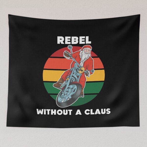 Item preview, Santa Motorcycle Rebel Without A Claus designed and sold by Sunny Collections.