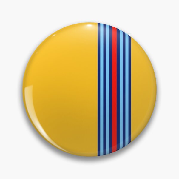 Item preview, Yellow Martini Racing Stripes Poster – Classic Livery Art designed and sold by Road To Track.