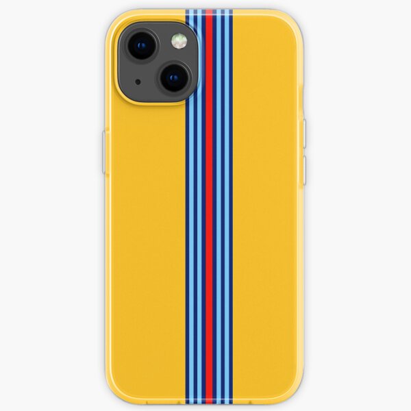 Racing Stripes Fond jaune Coque souple iPhone