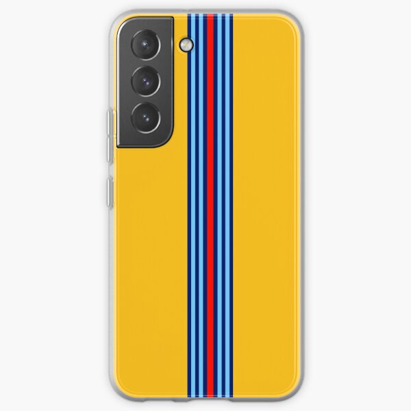 Racing Stripes Yellow Background Samsung Galaxy Soft Case