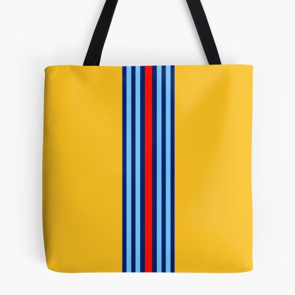 Item preview, Yellow Martini Racing Stripes Poster – Classic Livery Art designed and sold by Road To Track.