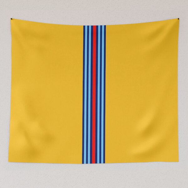 Artikelvorschau, Yellow Martini Racing Stripes Poster – Classic Livery Art entworfen und verkauft von Road To Track.