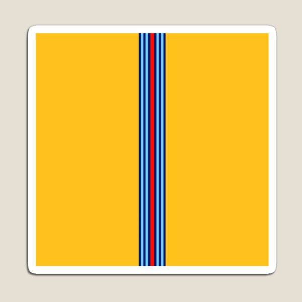 Artikelvorschau, Yellow Martini Racing Stripes Poster – Classic Livery Art entworfen und verkauft von Road To Track.