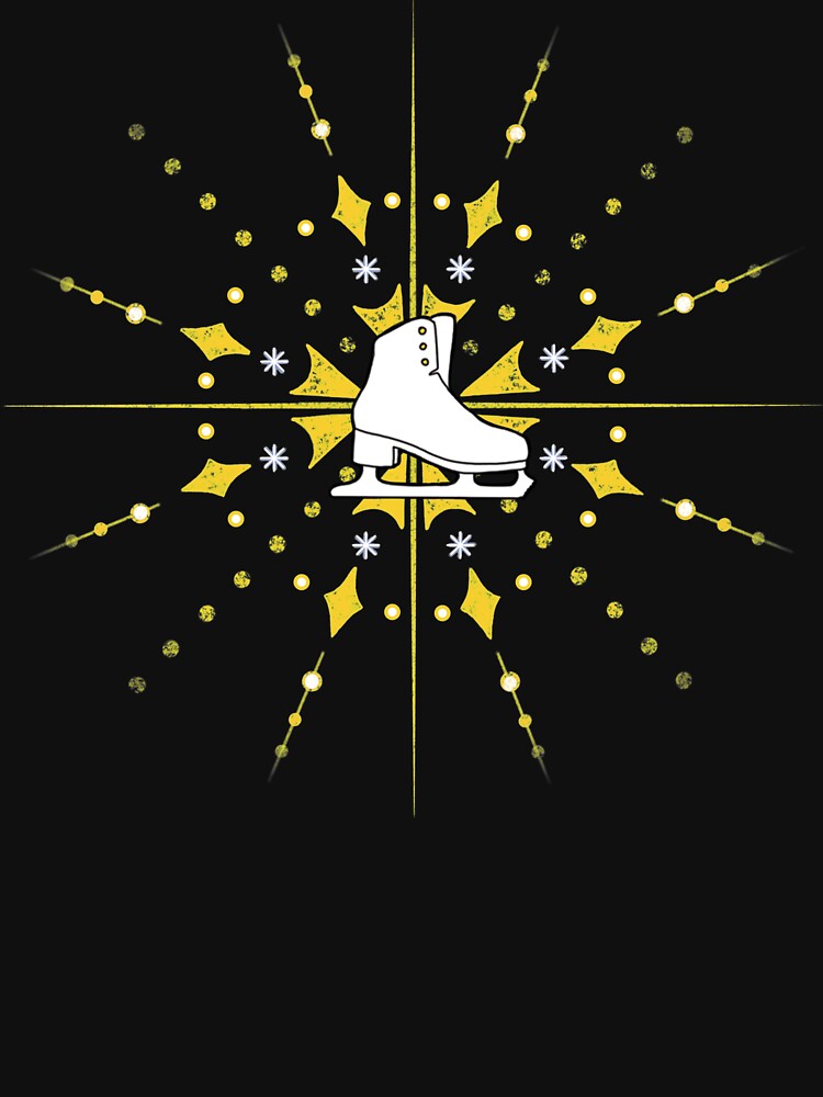 Thumbnail 7 of 7, Classic T-Shirt, Figure Skate Magic (single, black background) designed and sold by JGinColour.