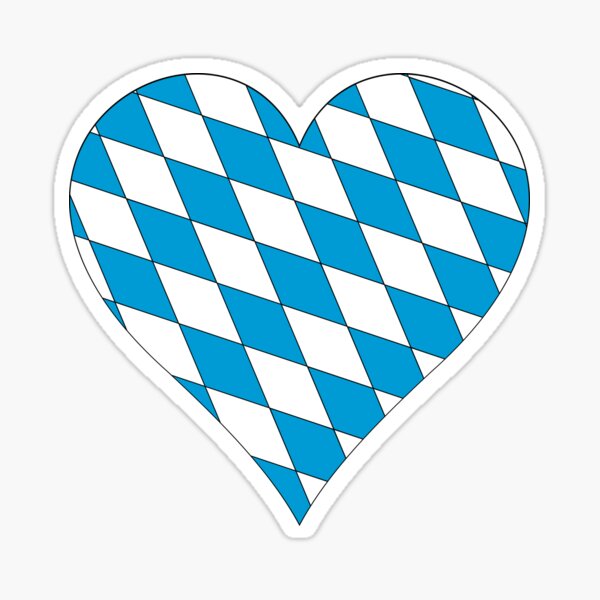 Bayern Flagge Blau Weiß' Autocollant