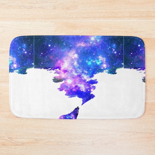 Item preview, Howling Wolf and Cloudy Galaxy Smoke Fantasy Nebula Milky Way designed and sold by Jolly-Yosei.