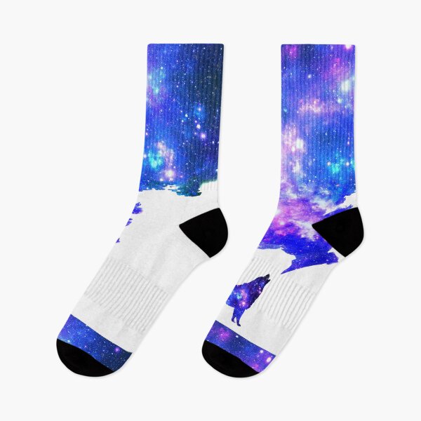 Item preview, Howling Wolf and Cloudy Galaxy Smoke Fantasy Nebula Milky Way designed and sold by Jolly-Yosei.