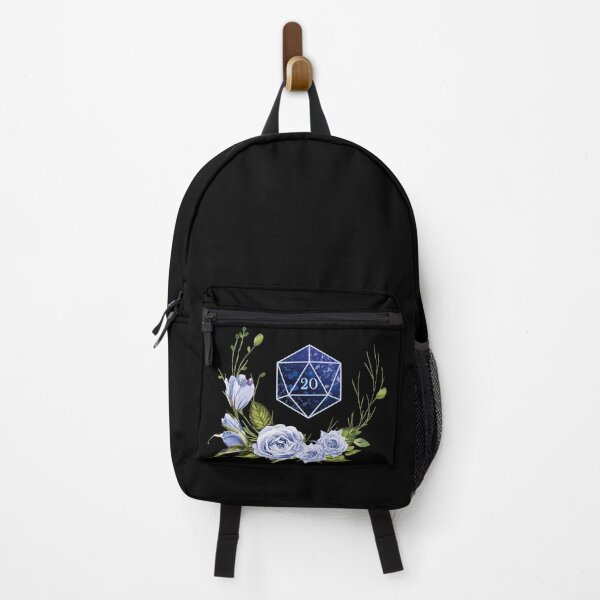 Item preview, blue D20 with flowers designed and sold by MermaidMirror.