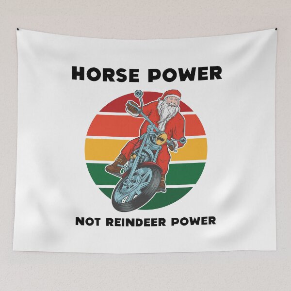 Item preview, Santa Motorcycle Horse Power Not Reindeer Power designed and sold by Sunny Collections.