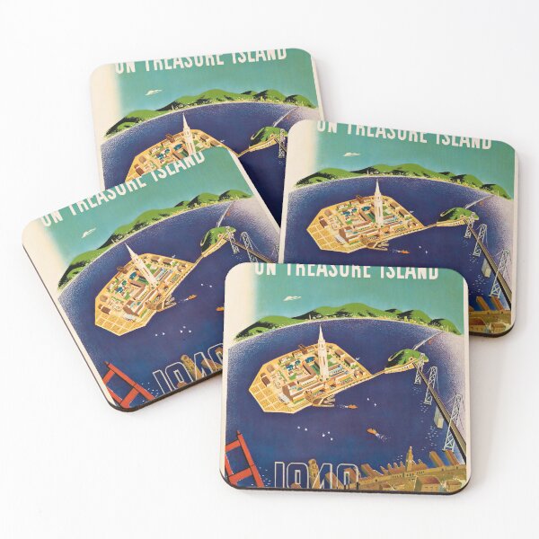 Item preview, Treasure Island retro poster designed and sold by CorasPosters.