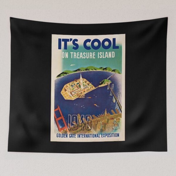Item preview, Treasure Island retro poster designed and sold by CorasPosters.