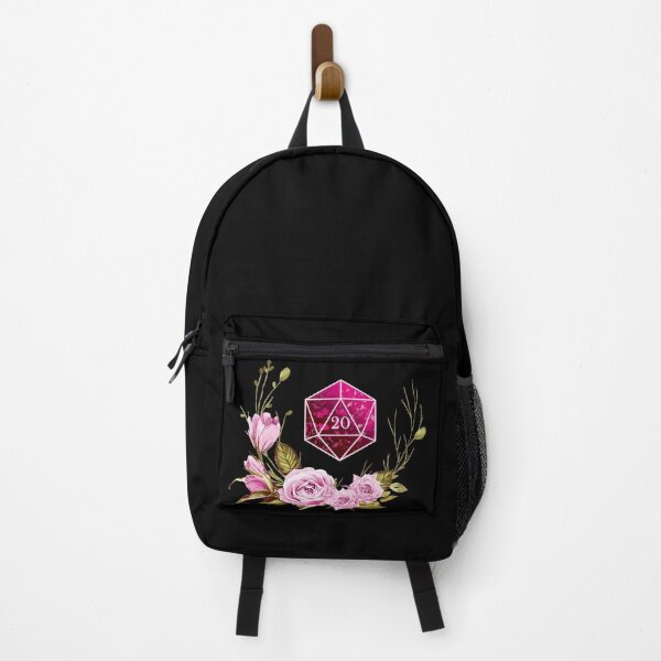 Item preview, pink D20 with flowers designed and sold by MermaidMirror.