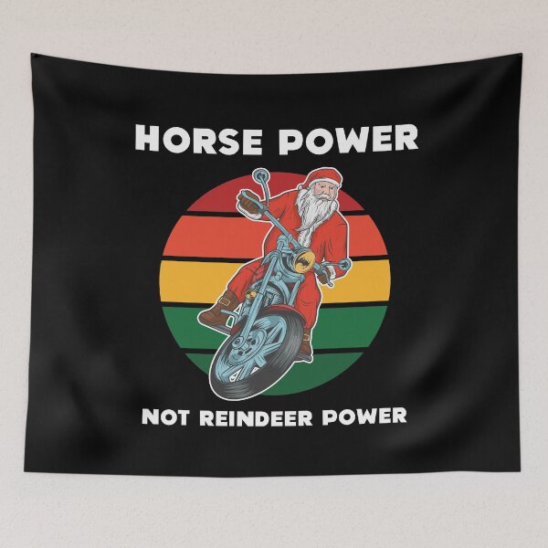 Item preview, Santa Motorcycle Horse Power Not Reindeer Power designed and sold by Sunny Collections.