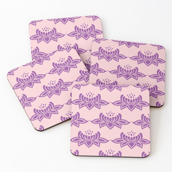Item preview, Purple lotus flower on pink background designed and sold by Katine-Art.