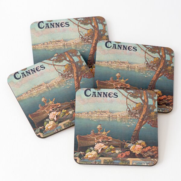Item preview, Cannes retro poster designed and sold by CorasPosters.
