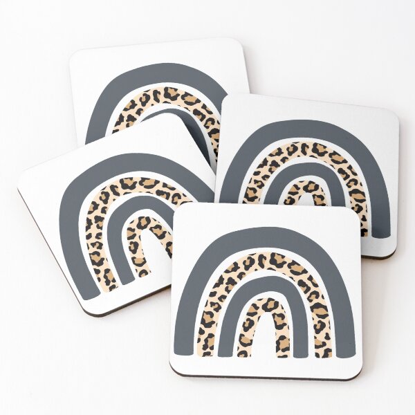 Item preview, navy blue and cheetah print rainbow designed and sold by Anna Buse.