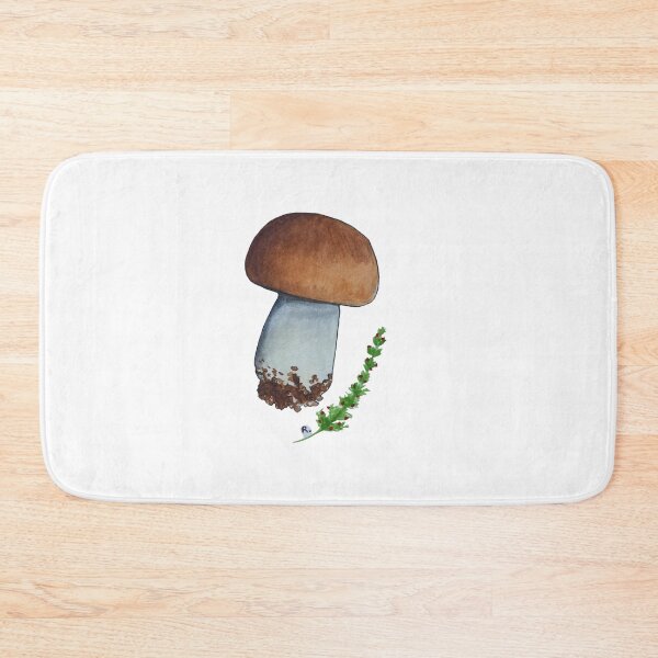 Item preview, Bolete mushroom illustration in white background  designed and sold by Littlemoliart.