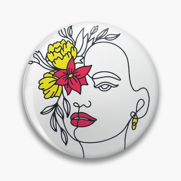 Item preview, Lady with flowers  line art designed and sold by urban-color.