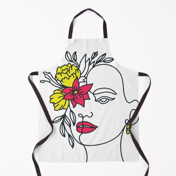 Item preview, Lady with flowers line art designed and sold by urban-color.