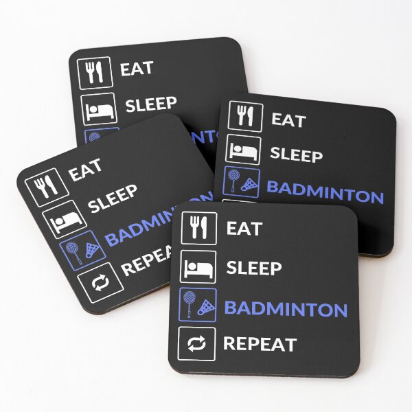 Item preview, Eat Sleep Badminton Repeat designed and sold by JessyDesigns.