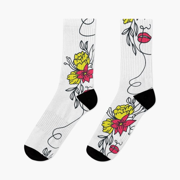 Item preview, Lady with flowers  line art designed and sold by urban-color.