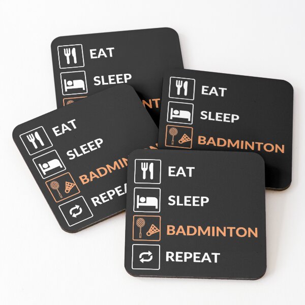 Item preview, Eat Sleep Badminton Repeat designed and sold by JessyDesigns.