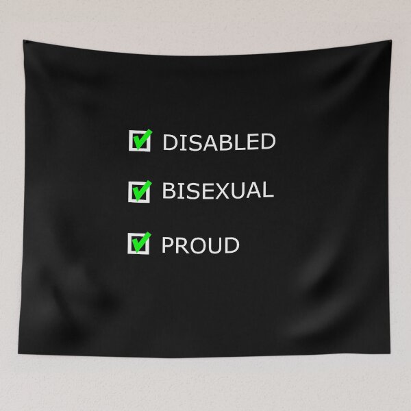 Item preview, DISABLED BISEXUAL PROUD designed and sold by uniqueitems.