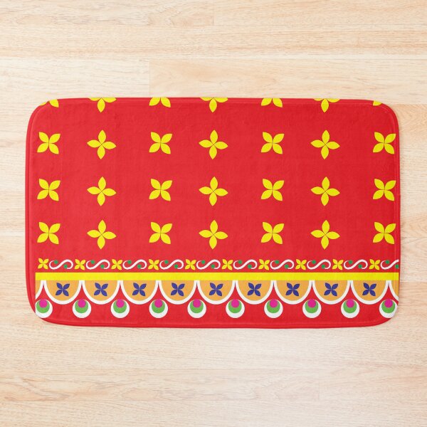 Item preview, Red Yellow Floral Repeated Pattern designed and sold by storeIndus.