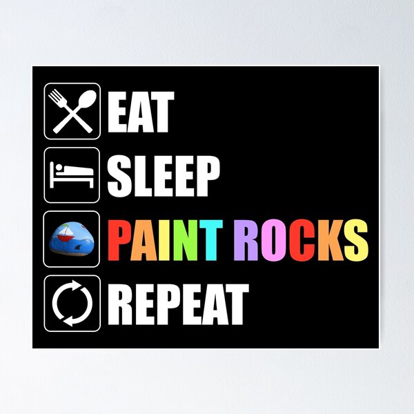 Find The Rock, Paint The Rock, Hide The Rock, Repeat Art Board Print for  Sale by CroyleC