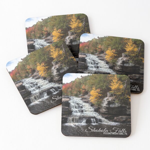 Item preview, Brilliant fall foliage surrounds the beautiful cascading Shohola Falls in the Pennsylvania Poconos designed and sold by Rabbitti.
