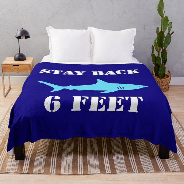 Item preview, Funny Shark Social Distancing Stay Back 6 Feet designed and sold by StudioTina.