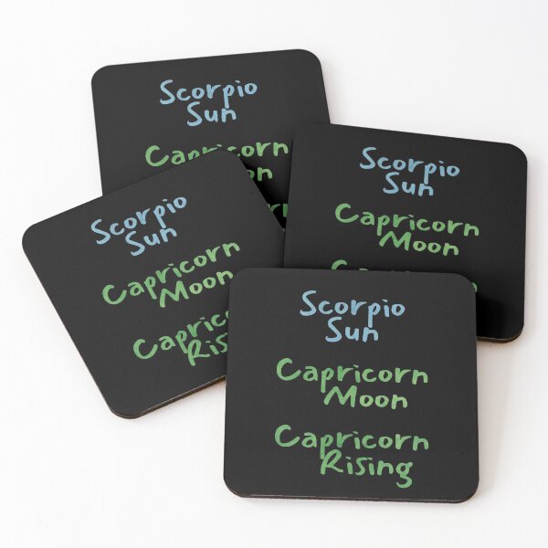 Item preview, Scorpio Sun Capricorn Moon Capricorn Rising Text designed and sold by leomooncreates.