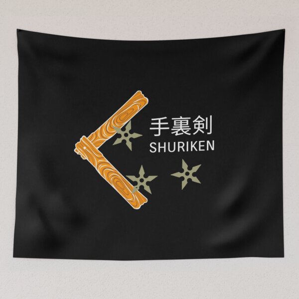 Item preview, Shuriken ninja japanese calligraphy kanki designed and sold by My-Queens-Store.