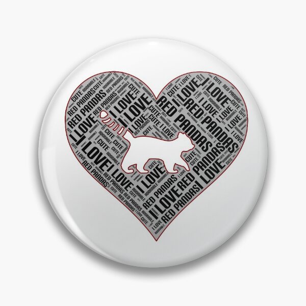 Item preview, Red Panda Wordcloud Heart designed and sold by Cute  Pawz.