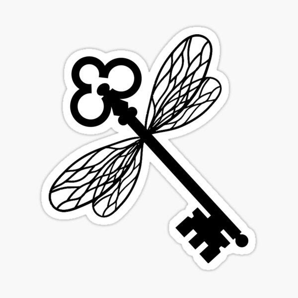 "Flying Skeleton Key Symbol" Sticker for Sale by Darcy777 | Redbubble