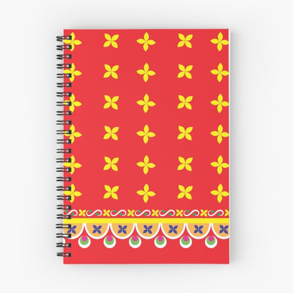 Item preview, Red Yellow Floral Repeated Pattern designed and sold by storeIndus.