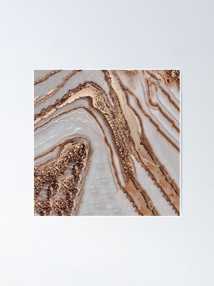 "Rose Gold abstract art " Poster for Sale by JOhniShh Redbubble
