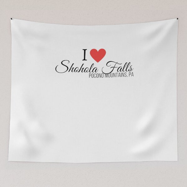 Item preview, I heart Shohola Falls, Pocono Mountains, PA, black text designed and sold by Rabbitti.