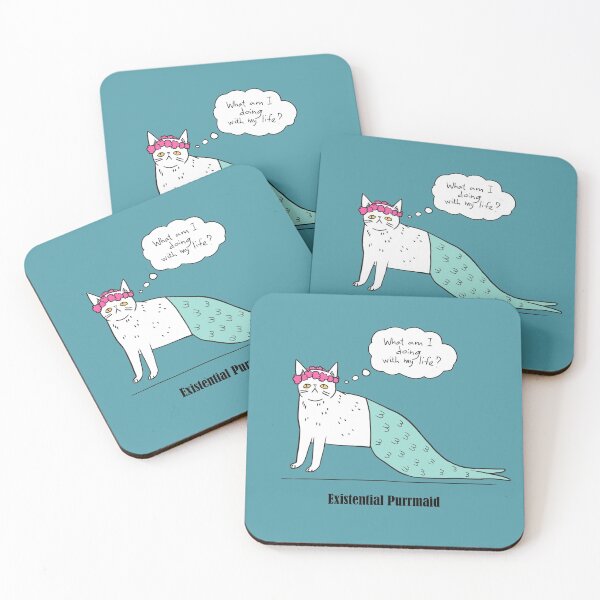 Item preview, Existential Purrmaid designed and sold by BeeHappyShop.