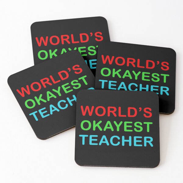 Item preview, Worlds Okayest Teacher Funny Quote designed and sold by popculturechick.
