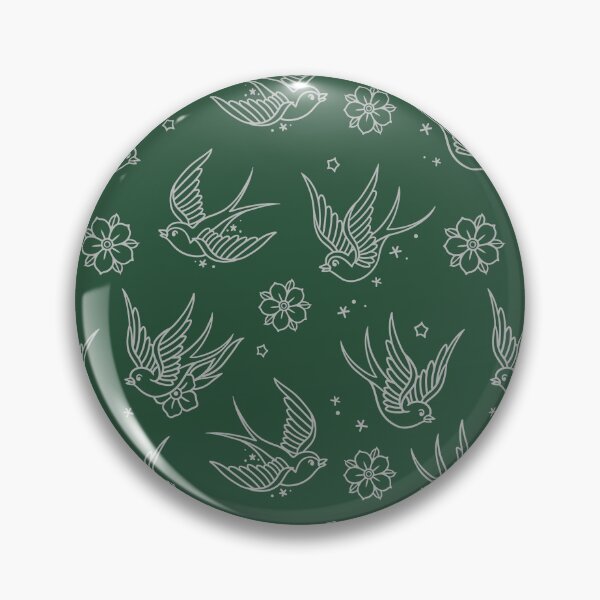 Item preview, Sparrows and Flowers Eden Green designed and sold by SevenRelics.