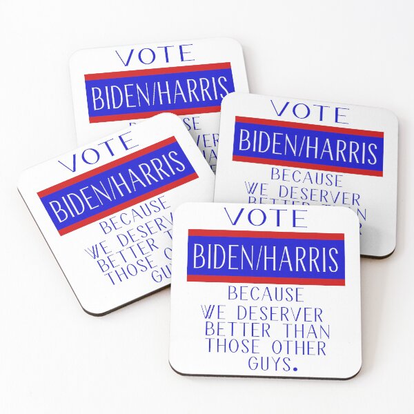 Item preview, Wacky & Fun “VOTE BIDEN/HARRIS BECAUSE WE DESERVE BETTER THAN THOSE GUYS.”  Apparel & Accessories designed and sold by Joanenices.