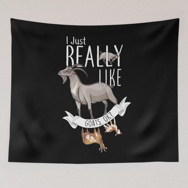 Item preview, I Just Really Like Goats, OK? designed and sold by Clara Hollins.