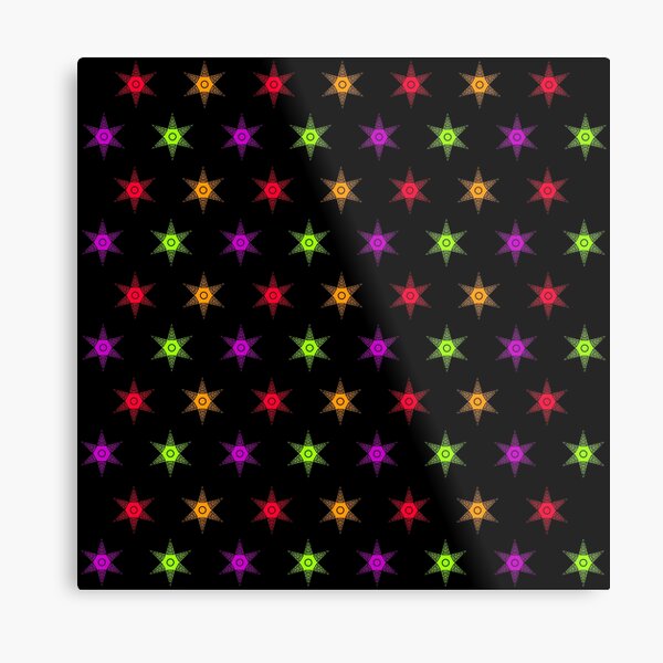 multicolor mechanical star design Metal Print