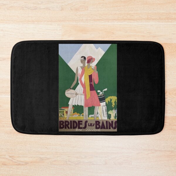 Item preview, Brides les Bains retro poster designed and sold by CorasPosters.