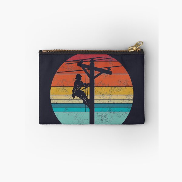 Item preview, Retro style Lineman Cell Tower Line Worker designed and sold by allsquarestudio.