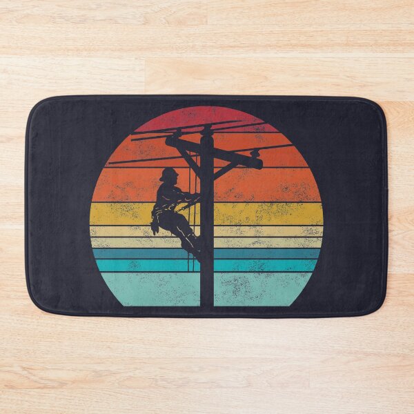 Item preview, Retro style Lineman Cell Tower Line Worker designed and sold by allsquarestudio.