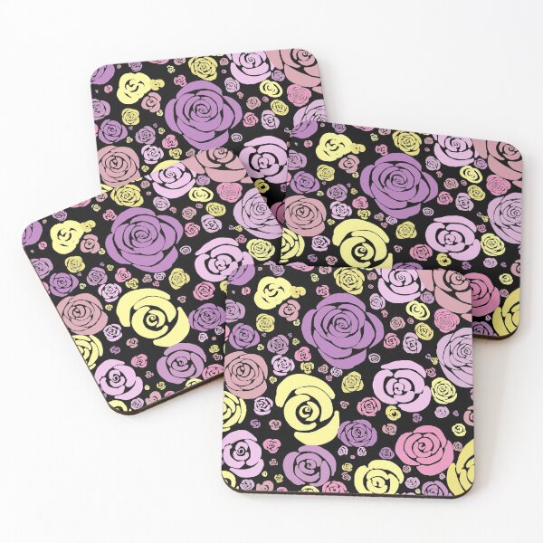 Item preview, Stylized Roses on a Black Background designed and sold by ArtbyLinnea.
