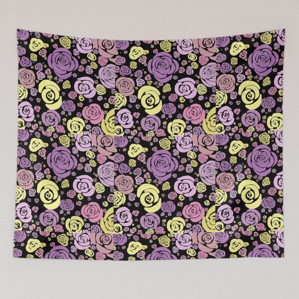 Item preview, Stylized Roses on a Black Background designed and sold by ArtbyLinnea.